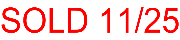 SOLD 11/25